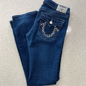 True religion Billy Jeans Flap rhinestones…